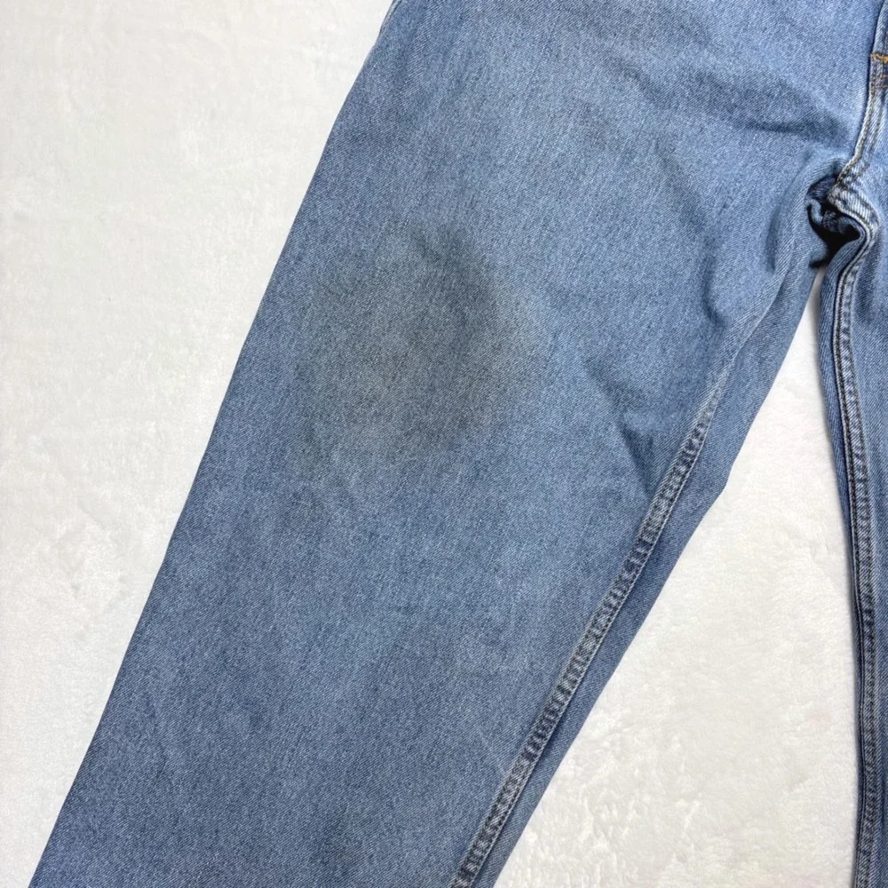 Levis 550 Relaxed Fit Tapered‎ Leg Jeans Mens 44x29 Light Wash Blue Denim